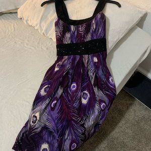 Purple and back dress